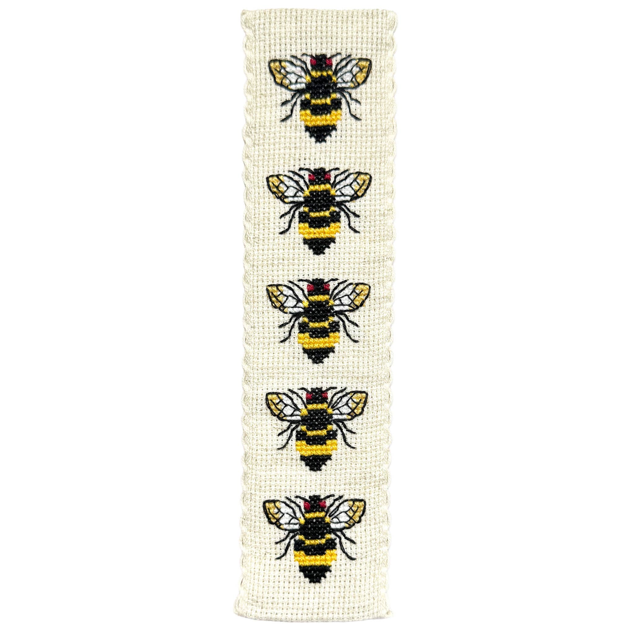Buzzy Bees Cross Stitch Bookmark Kit