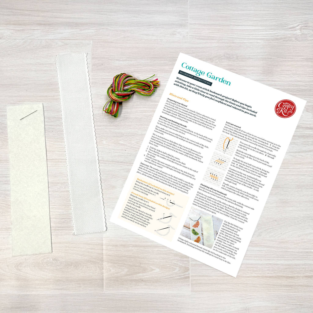 Cottage Garden Cross Stitch Bookmark Kit