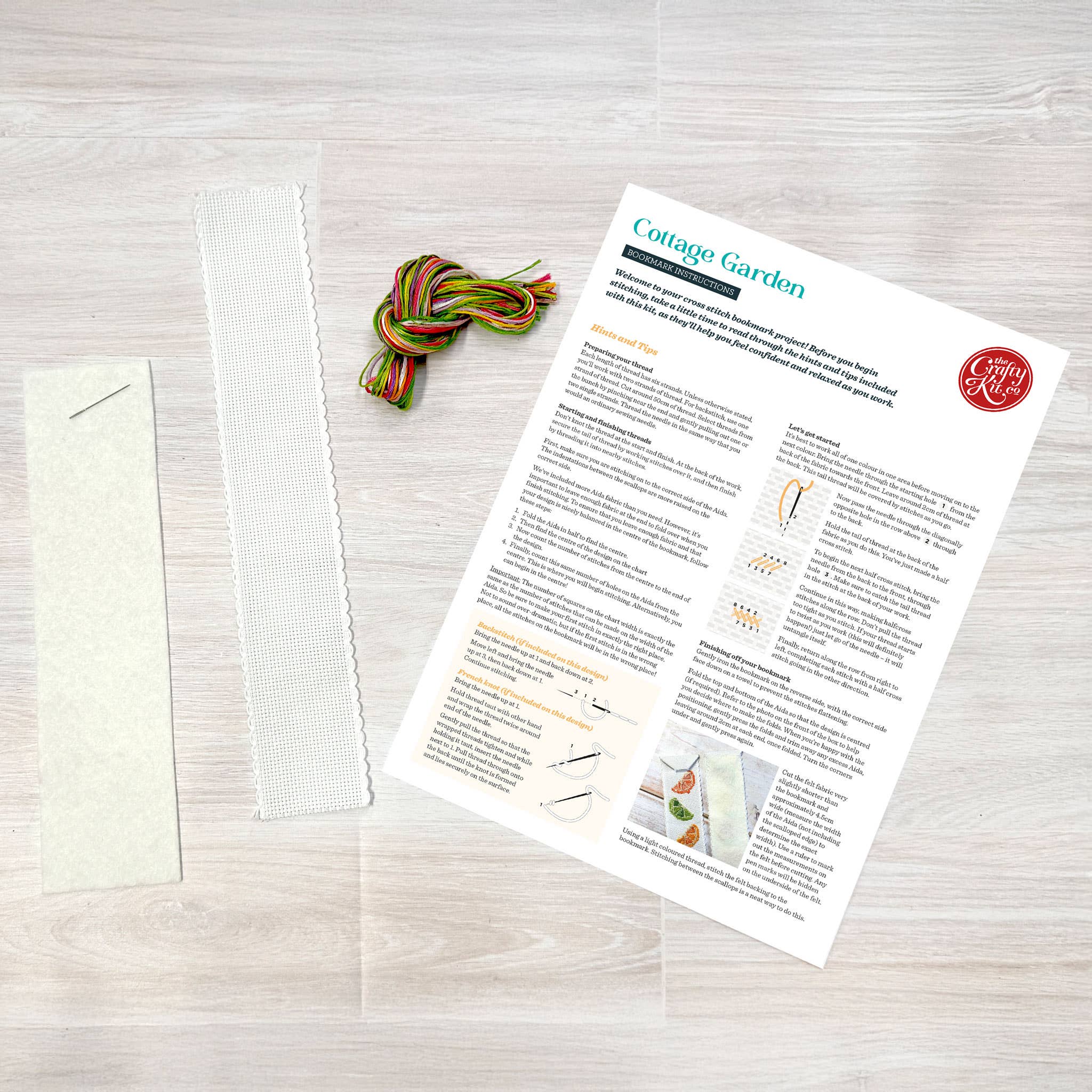 Cottage Garden Cross Stitch Bookmark Kit