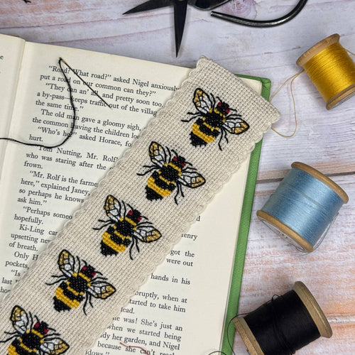 Buzzy Bees Cross Stitch Bookmark Kit