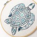 Turtle Embroidery Kit - Boxed with Hoop