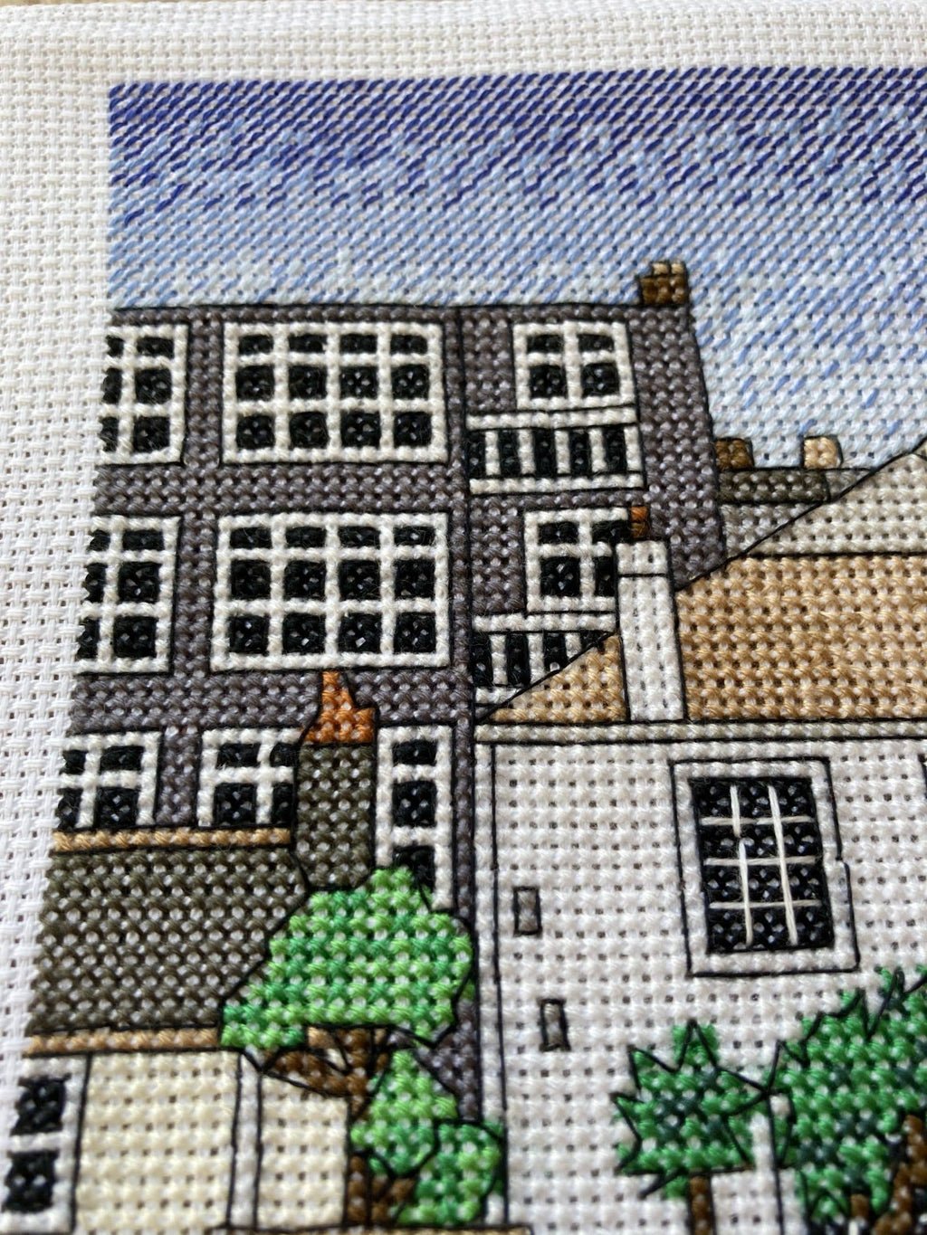 Sunny  Harbour, St Ives Cross Stitch Kit , Cornwall Counted Cross Stitch