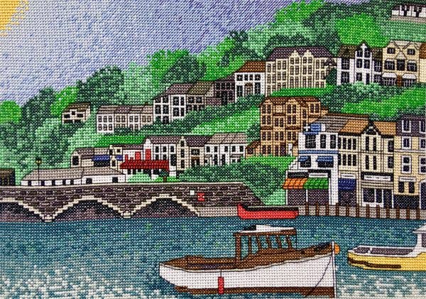 Looe Harbour Cross Stitch Kit - Cornwall Cross Stitch