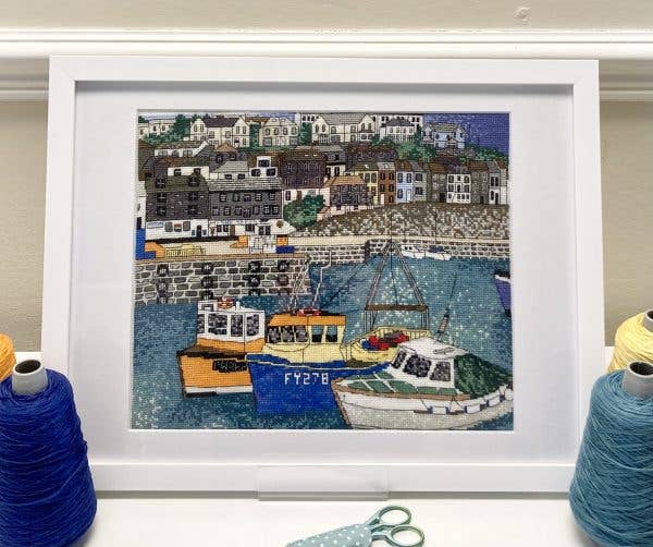 Mevagissey Harbour  - Art Cross Stitch Kit