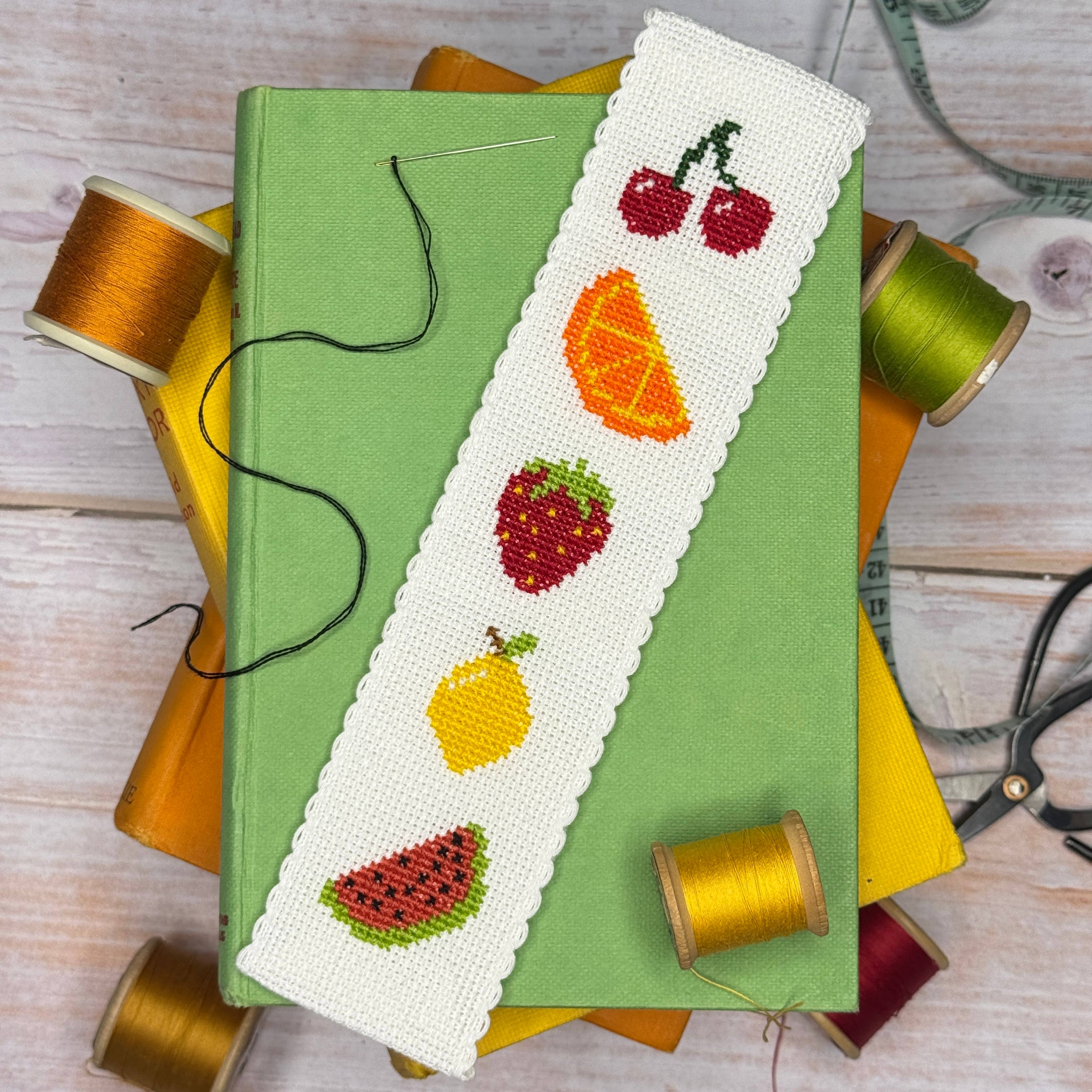 Summer Fruits Cross Stitch Bookmark Kit