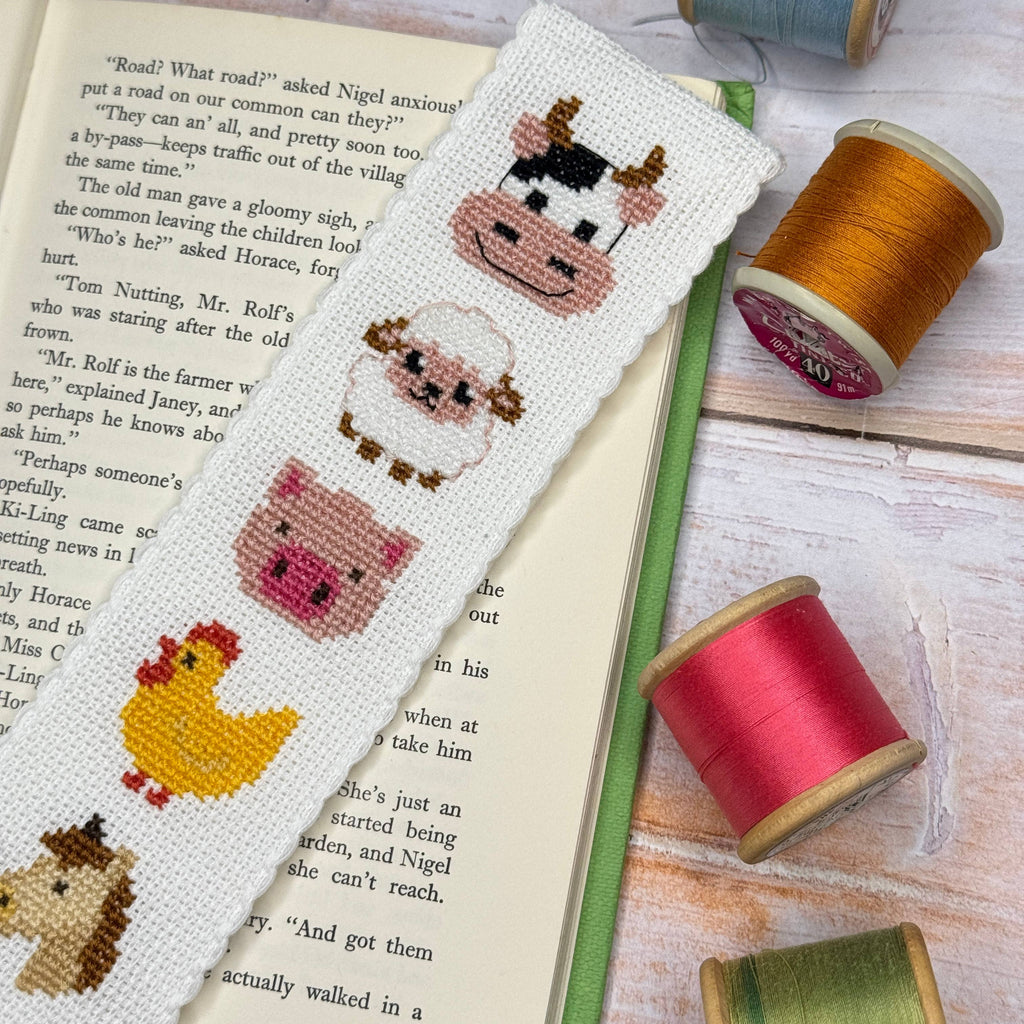 Farmyard Friends Cross Stitch Bookmark Kit