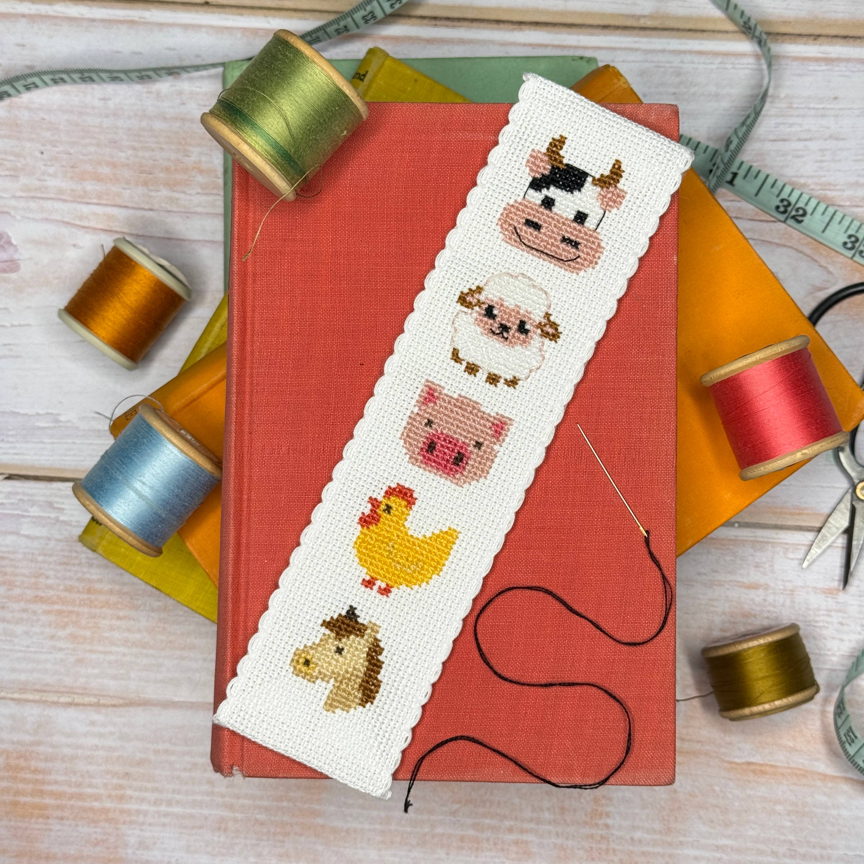 Farmyard Friends Cross Stitch Bookmark Kit