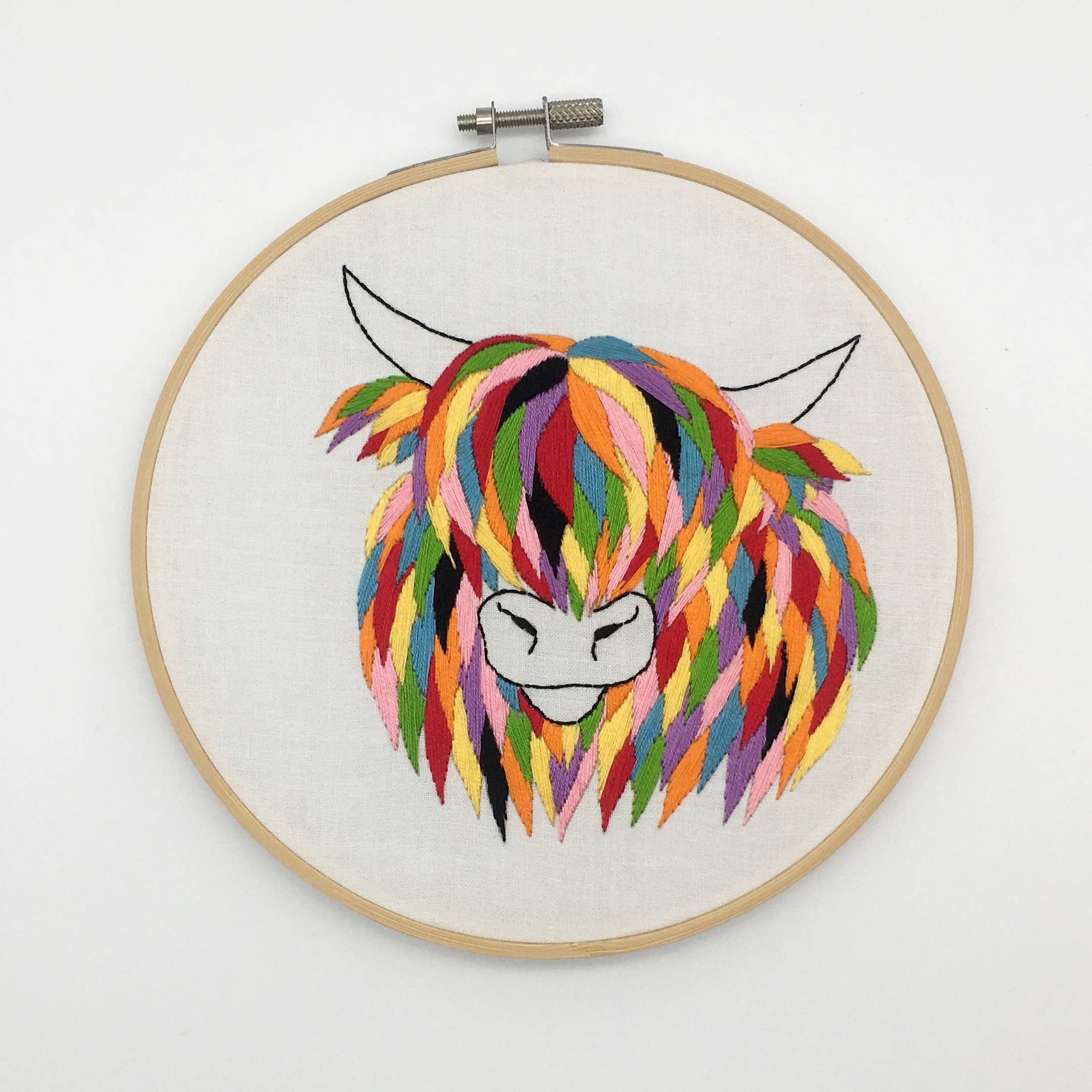 Highland Cow Embroidery Kit - Boxed with Hoop