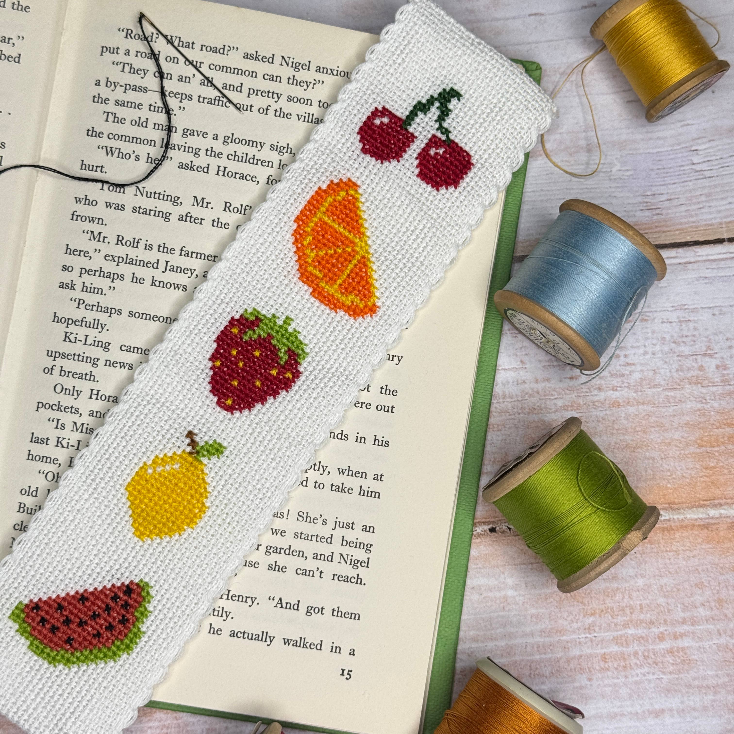 Summer Fruits Cross Stitch Bookmark Kit