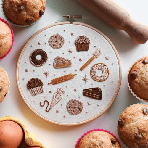 Embroidery kit - Bake it easy