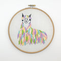 LLama Embroidery Kit - Boxed with Hoop